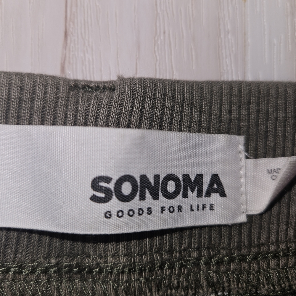 Sonoma Goods For Life Women’s Cargo Pants Size 12 Olive Green Utility Comfort - Picture 2 of 10